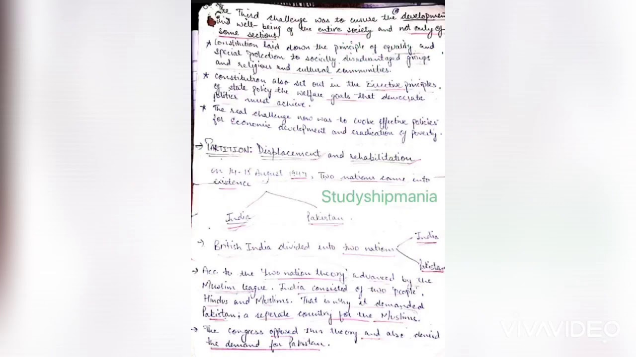 Challenges of Nation building - Class 12 | Political Science |