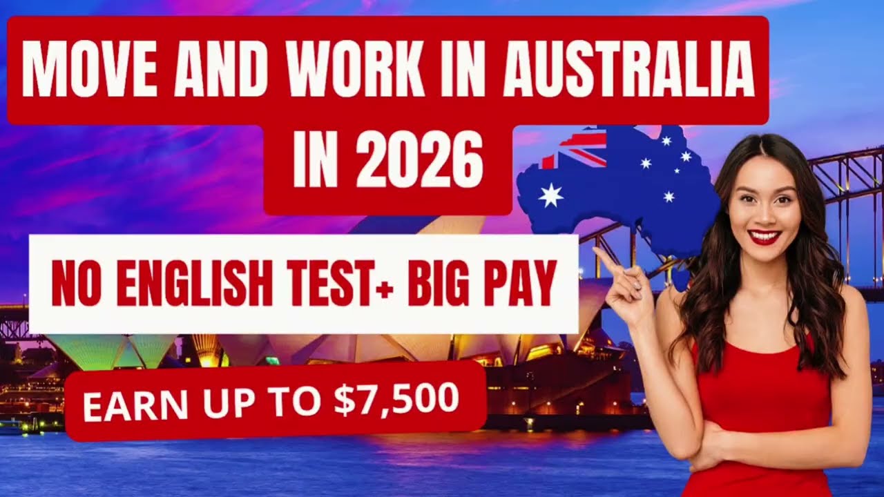 Work In Australia 2026 Regional Work Visa &ndash; No IELTS | Earn $7,500 Monthly & Get PR