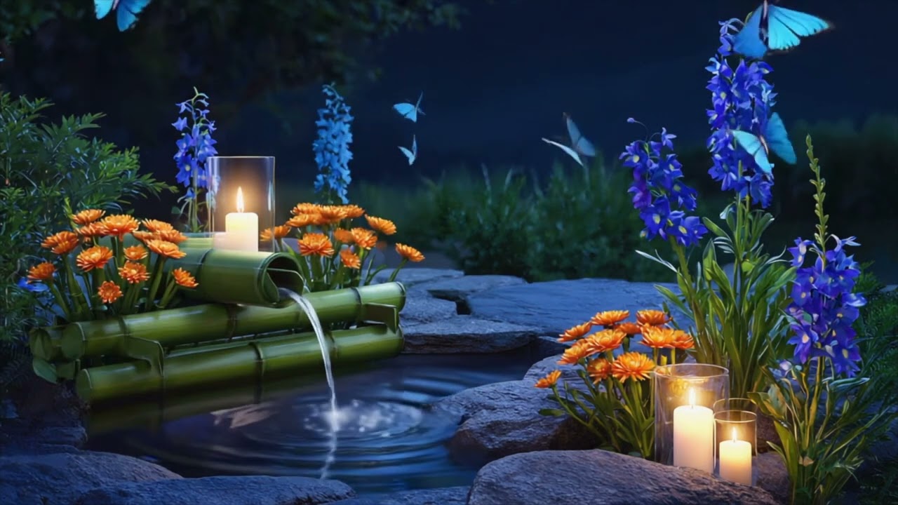 Evening Pond & Bamboo Spring &ndash; Relaxing Water Sounds for Sleep #sleep #relax #whitenoise