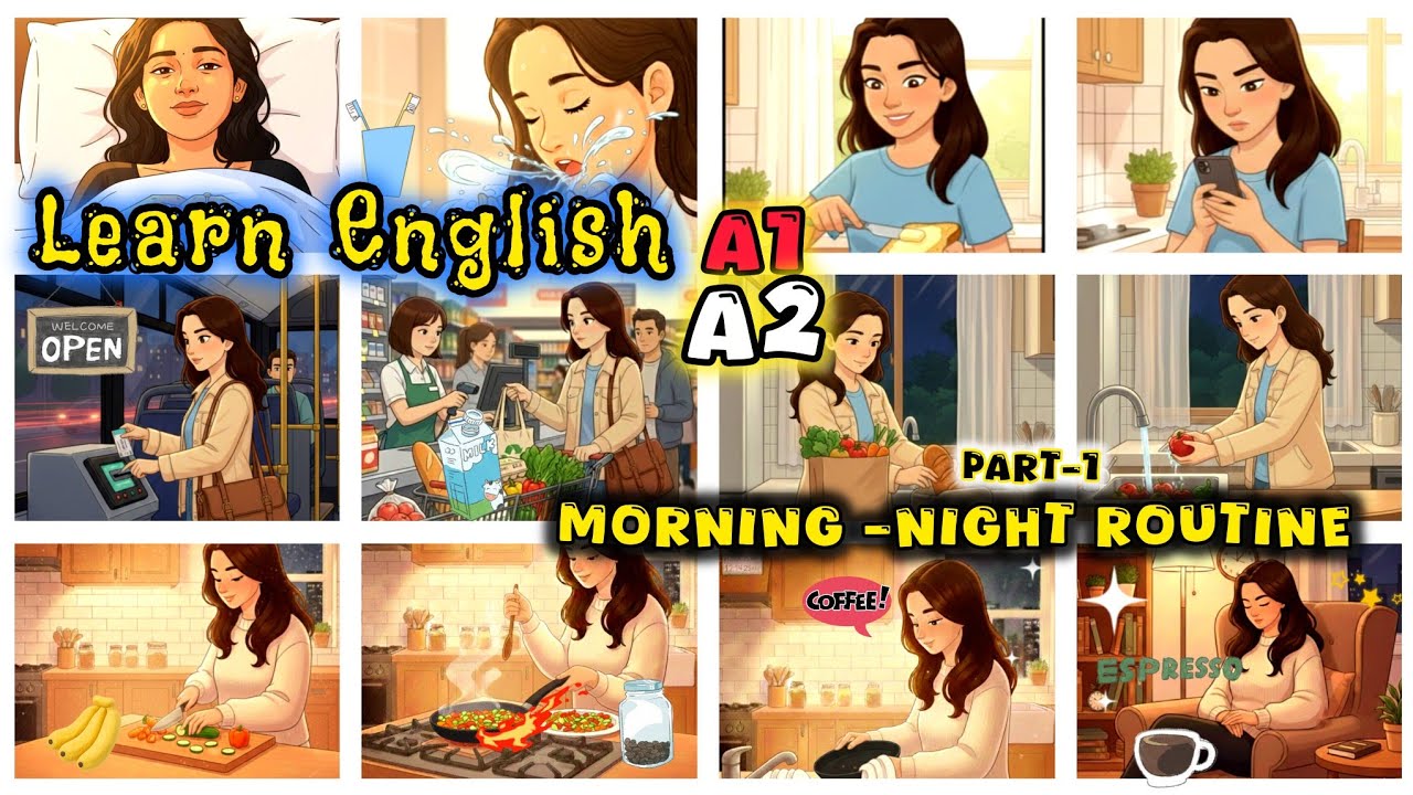 Learn English Through My Day🌞Delu's Morning Night Routine🌙(Perfect for Beginners!)#englishspeaking 