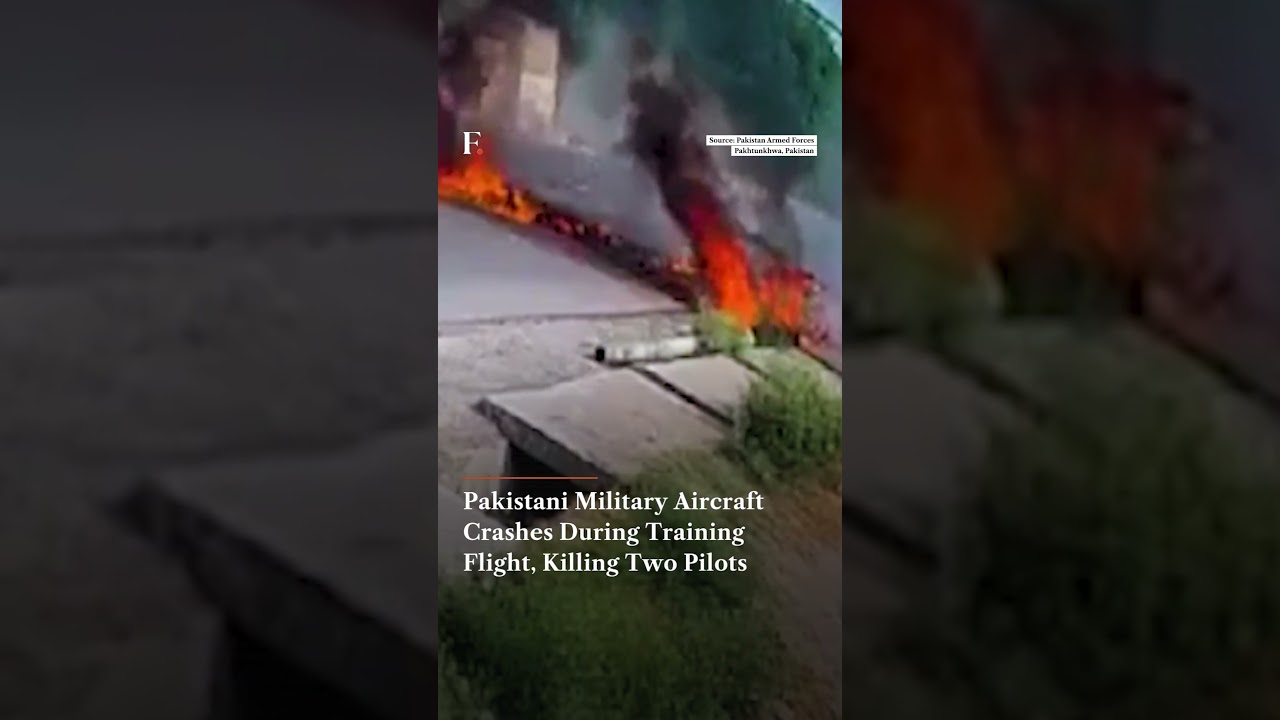 Pakistani Military Aircraft Crashes During Training Flight, Killing Two Pilots | Firstpost News