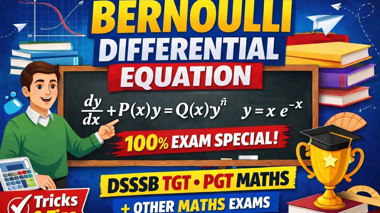 Bernoulli Differential Equation | DSSSB TGT PGT Maths | Exam Special @MathsCareTGT-PGTbyGPSir 