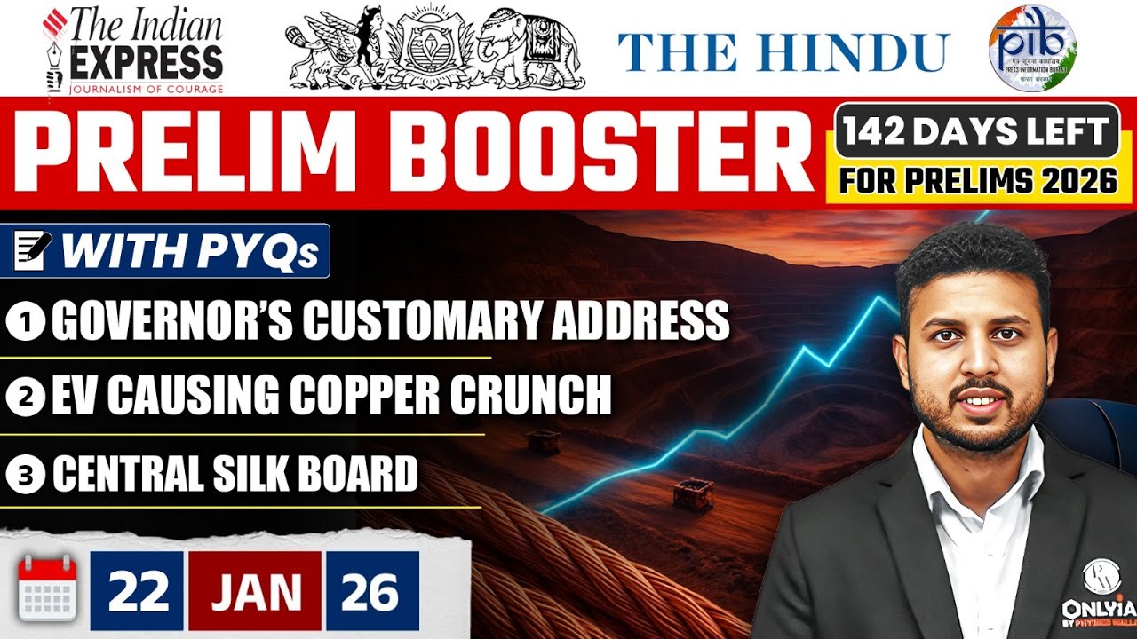 Daily Current Affairs- 22 January 2026 | The Hindu News Paper | Prelim Booster by Rishav Sharma Sir