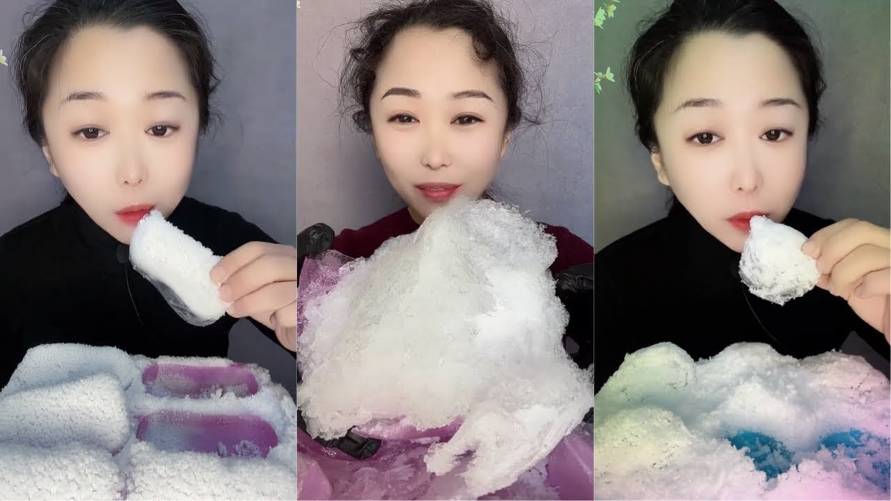 White Ice Eating ASMR | Crushed Ice | Ice Eating