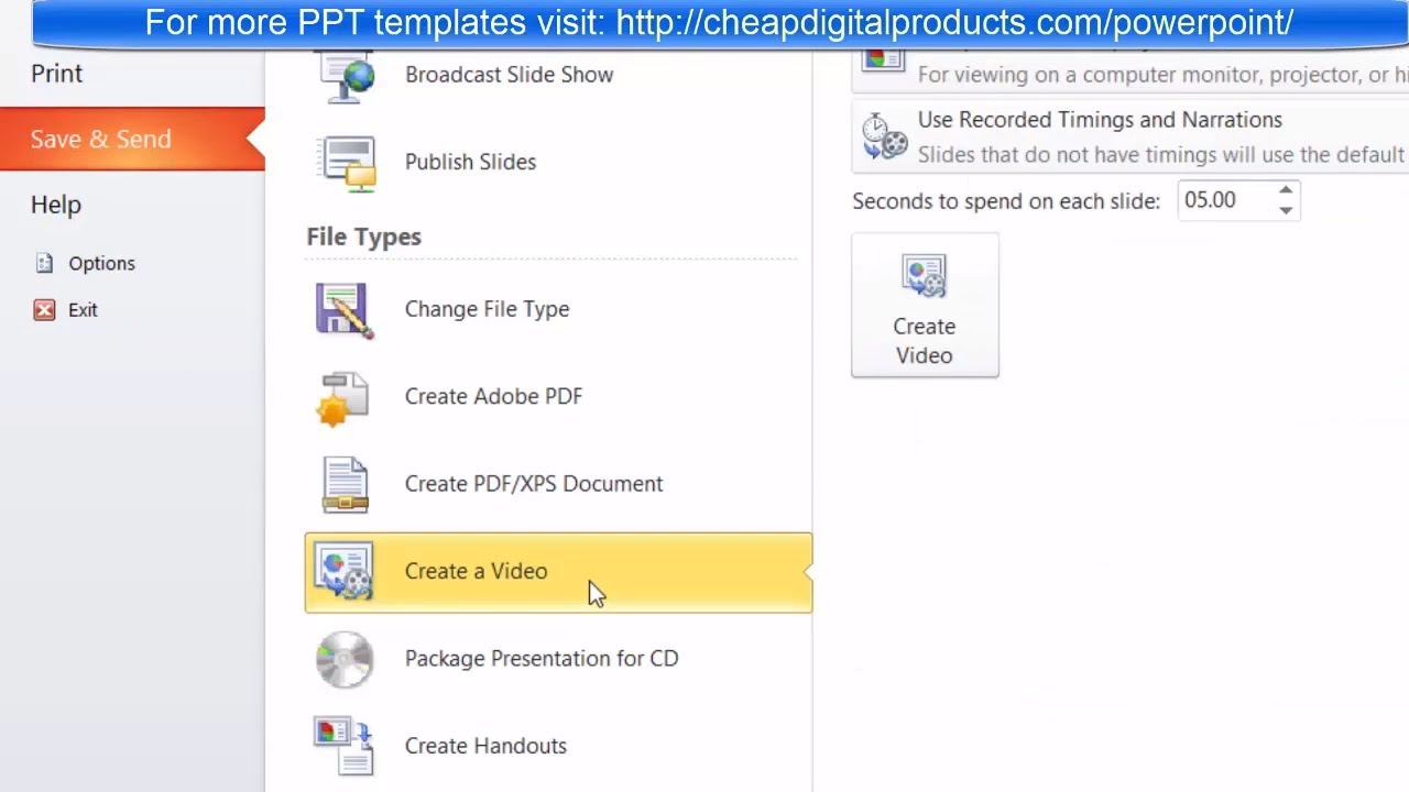 How to Convert Powerpoint 2010, 2013 etc PPT, PPTX to Video MP4, WMV etc