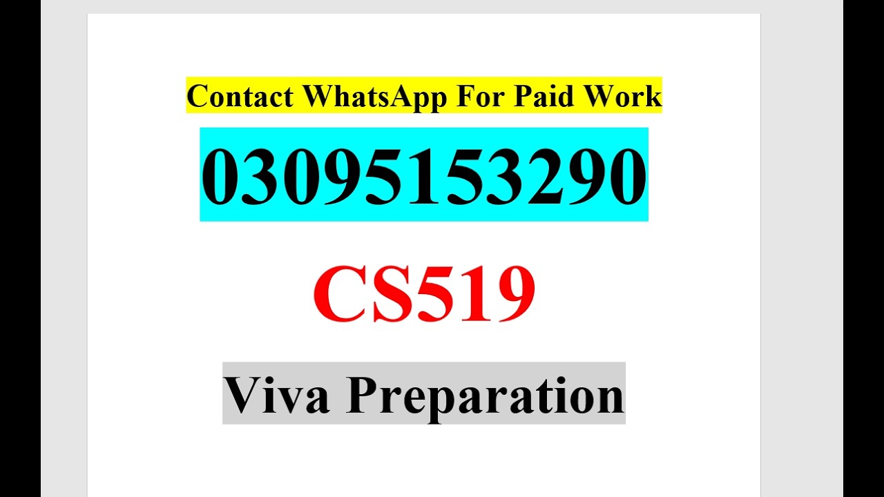 cs519 viva preparation |cs519 viva |cs519 final project viva |cs519 viva 2026 | cs519 |cs519 project