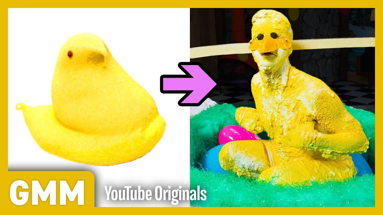 Human Marshmallow Peep Challenge