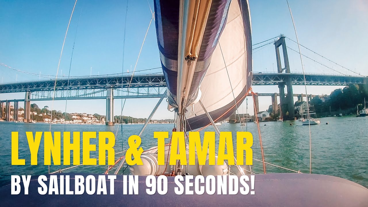 Exploring the River Lynher & Tamar by Sailboat - 90 Seconds Timelapse! | Evocean Sailing