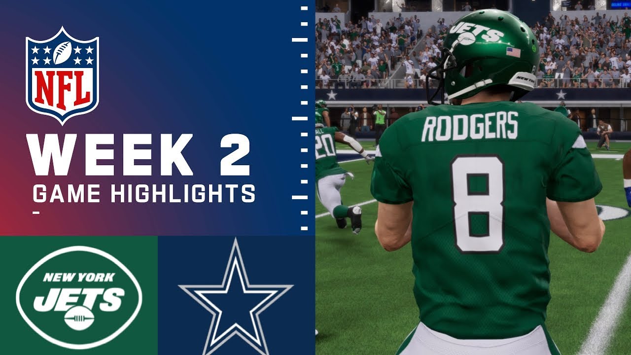 Jets vs Cowboys Week 2 Simulation Highlights | Madden 24 Rosters