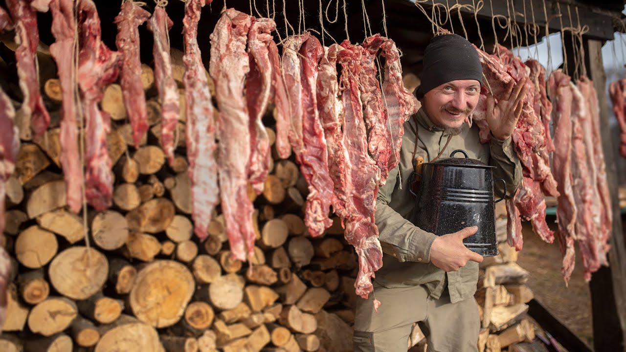 PUN CARNE LA GARNIȚĂ ȘI LA ZVÂNTAT PENTRU AFUMAT - Ep93