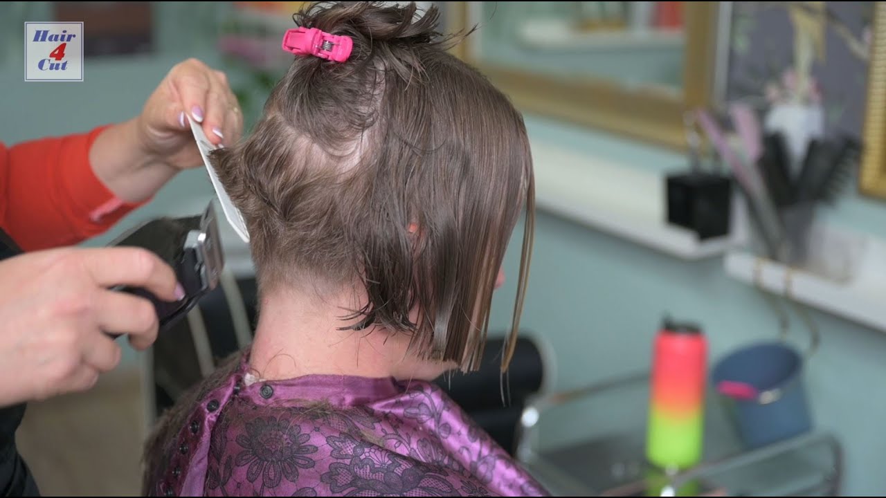 2025-44 Lucka preview - long blond hair cut to short pixie cut