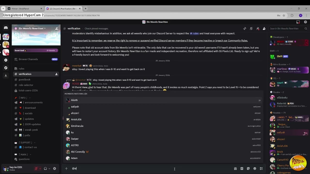 Any% Discord Ban: Binweevils Rewritten Edition