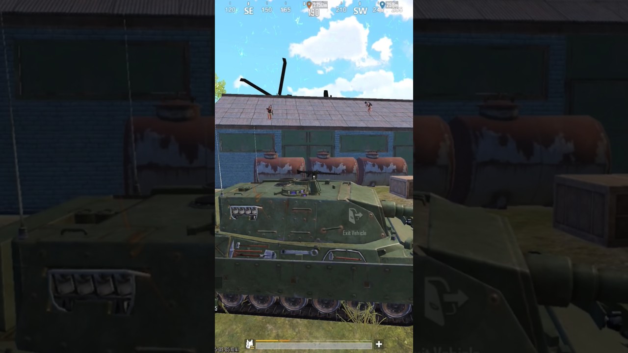 Tank Power vs Squad on Roof 🔥#PUBG #PUBGMobile #TankGameplay
