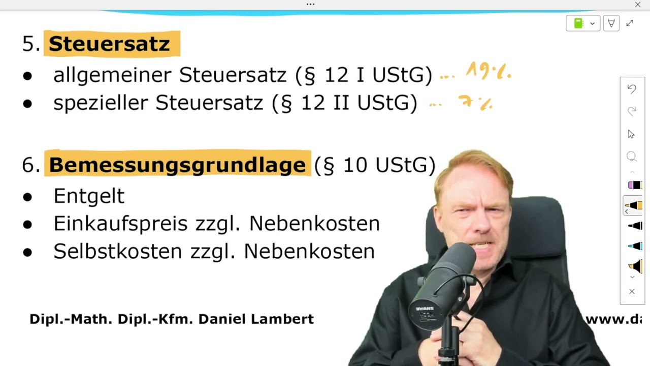 Tag 36 - Umsatzsteuer - Steuersatz - jeden Tag ein neues Video