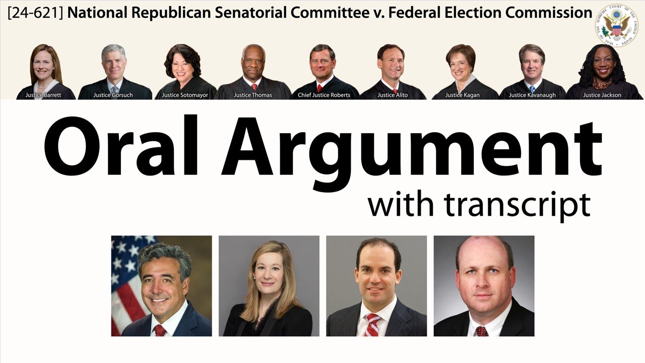 Oral Argument on campaign finance: Nat'l Republican Senatorial Committee v. FEC