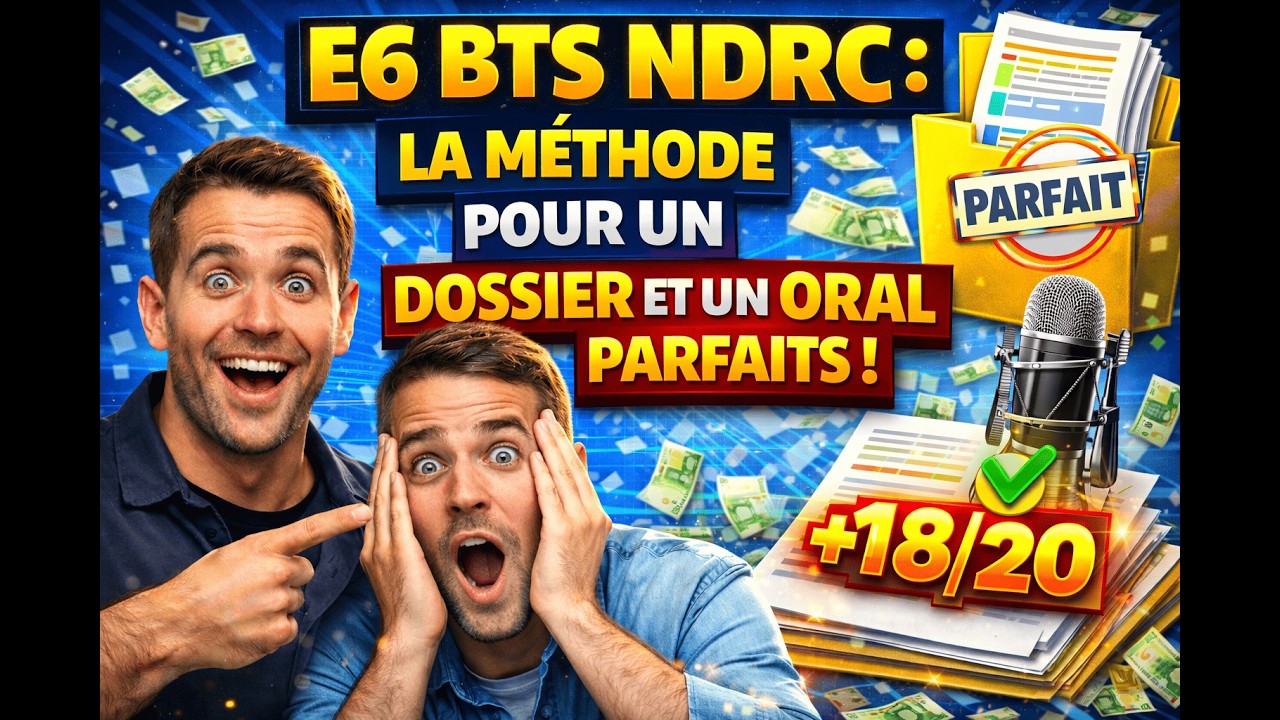 E6 BTS NDRC : La Méthode pour un Dossier et un Oral Parfaits ! 🤝📈