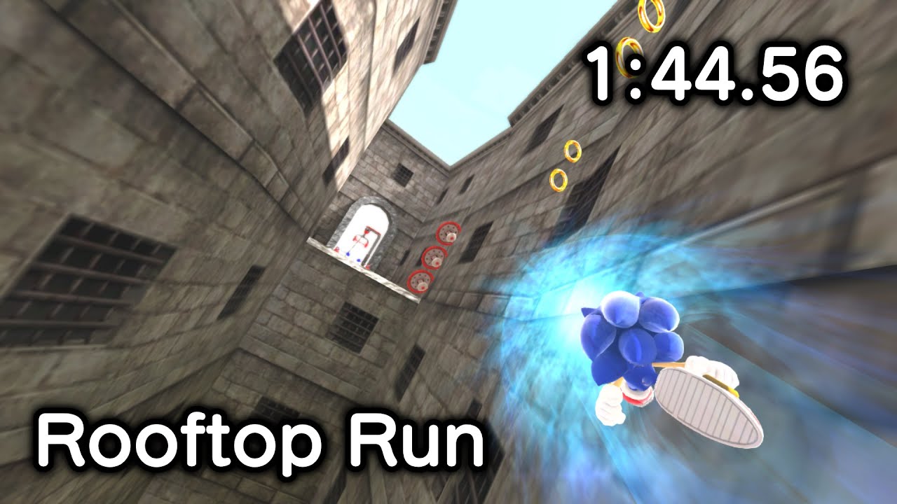 Rooftop Run Wii (1:44.59, no skills/speed glitches) - Sonic Generations