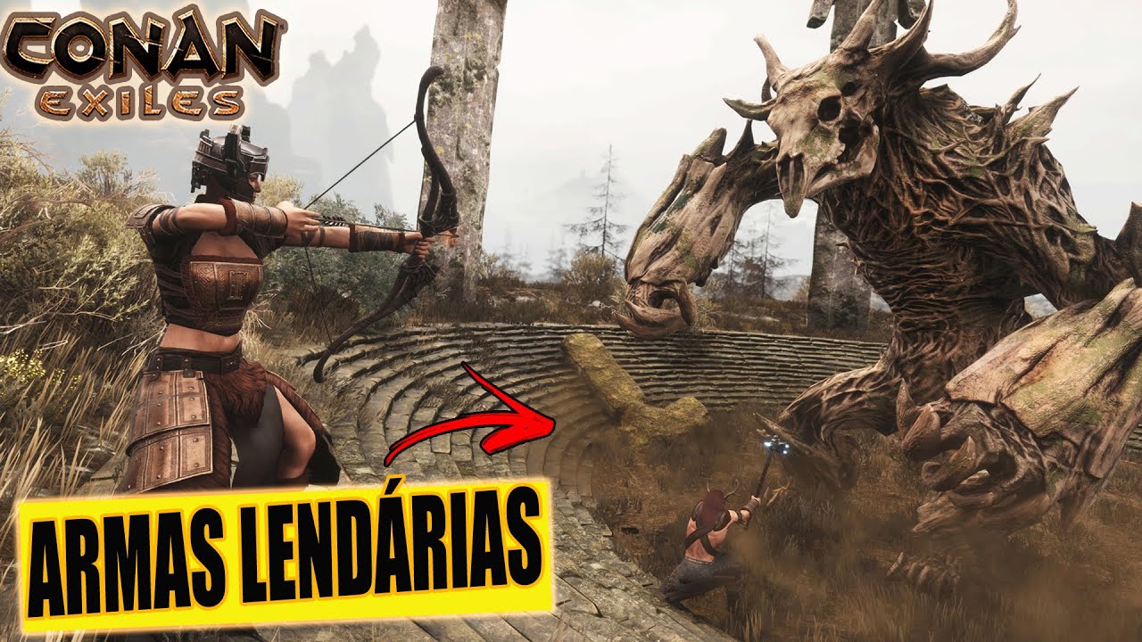 ENFRENTANDO BOSS E FARMANDO BAÚS LENDÁRIOS CONAN EXILES 2021