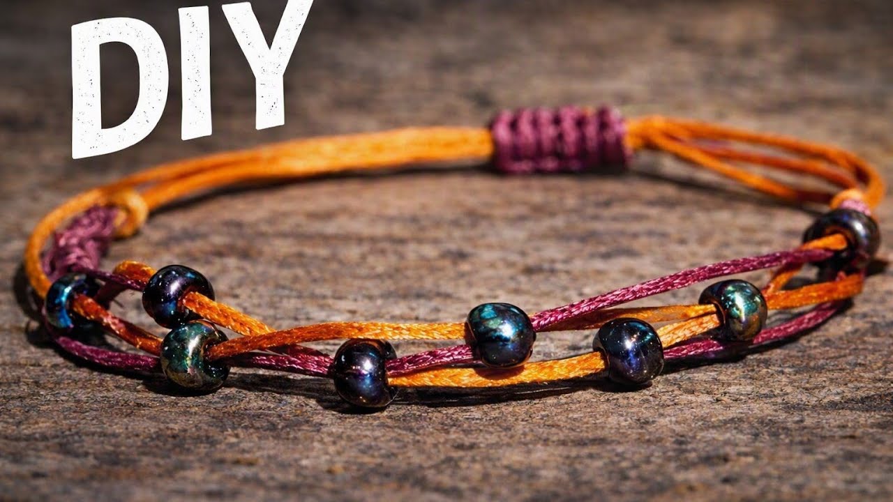 Easy Bracelet Tutorial | DIY Thread & Bead BraceletHow to Make a Handmade Bracelet | Easy DIY   
