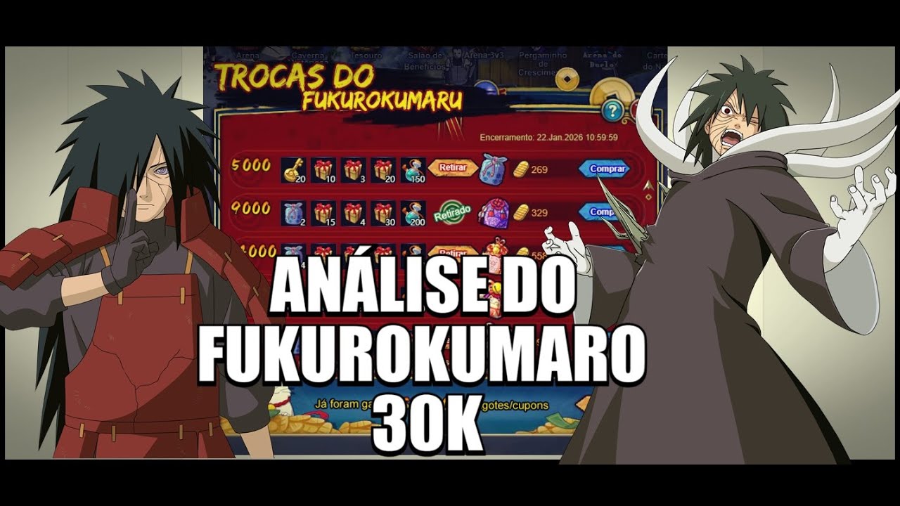 ANALISANDO O FUKUROKUMARO DE 30K COM INVOCAÇÃO VERMELHA #NARUTOONLINE