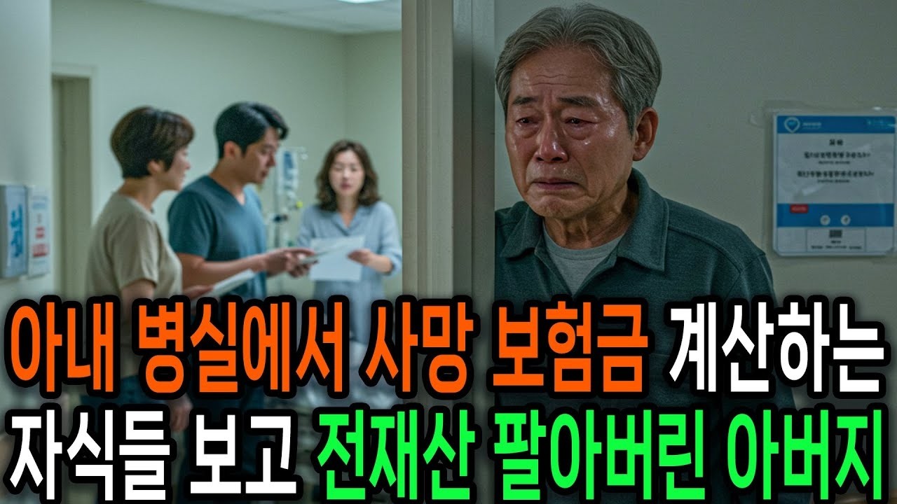 아내 병실에서 사망 보험금 계산하는 자식들 보고 전재산 팔아버린 아버지