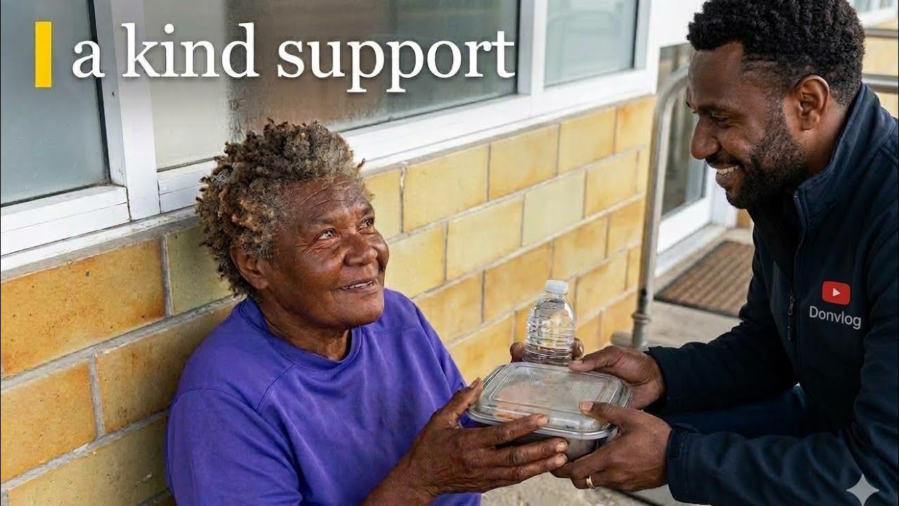 Giving The Homeless On The Street : Honiara,  Solomon Island.