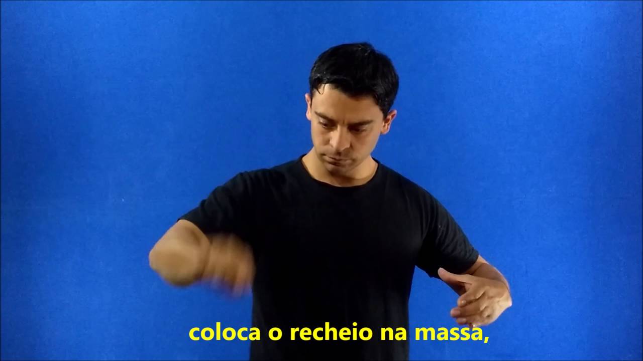 Piada em Libras. O Pastel. Com legenda.