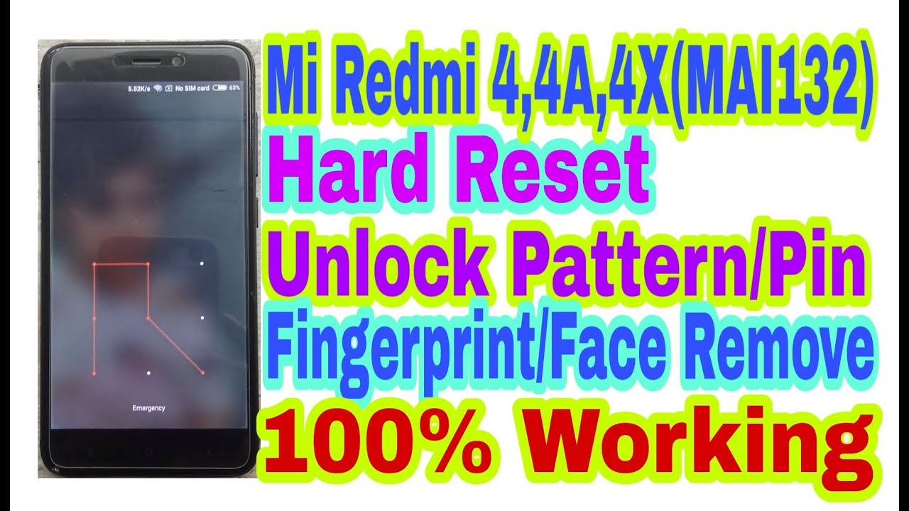 Mi Redmi 4,4A,4X(MAI132) Hard Reset Unlock Pattern/Pin/Fingerprint  Remove 100%Working By Tech Babul