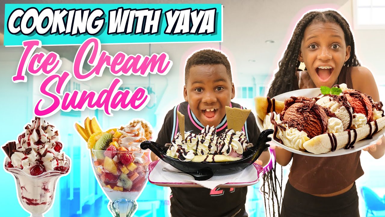 Cooking With Yaya!! We Made The World's Largest Banana Split Ice Cream Sundae