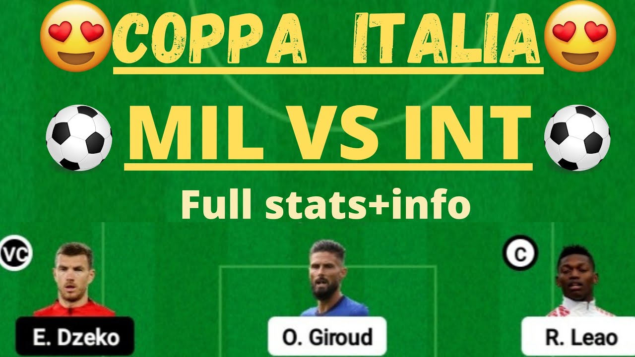 MIL vs INT Dream11,MIL vs INT Dream11 Team,MIL vs INT Dream11 Prediction,MIL vs INT Dream11 Football