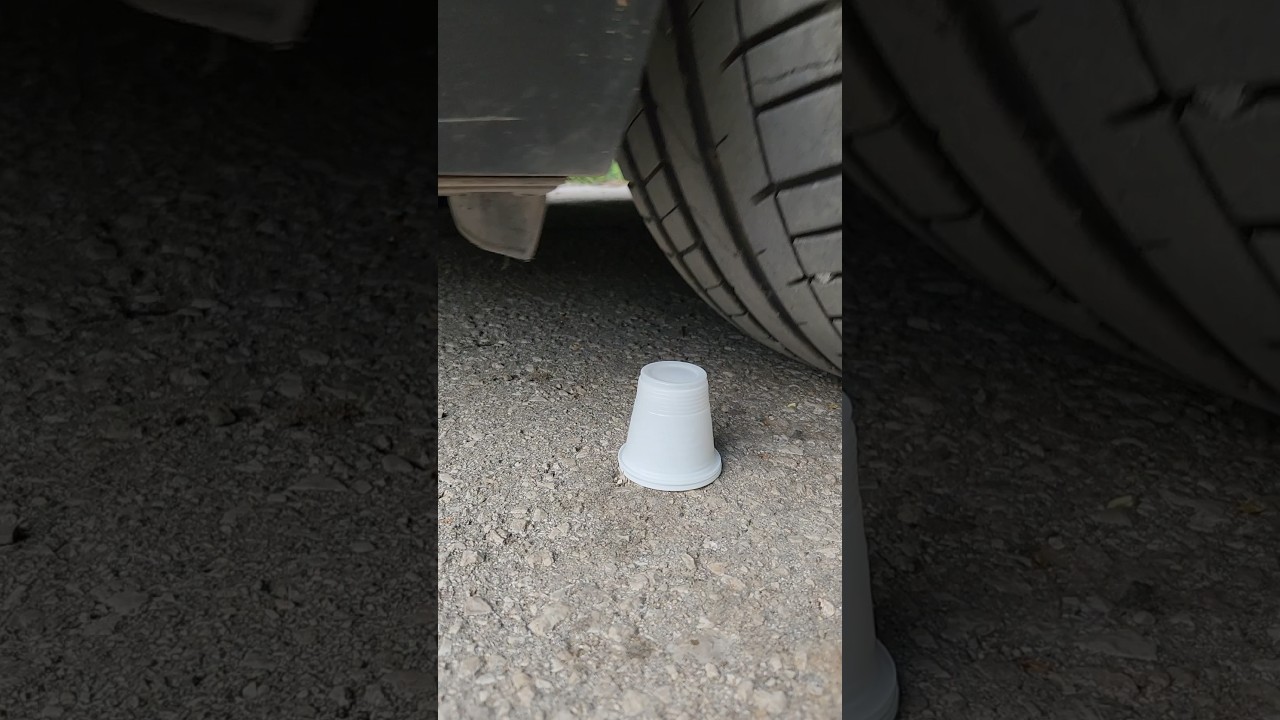 PLASTIC CUPS vs CAR! Crushing Crunchy & Soft Things by Car!