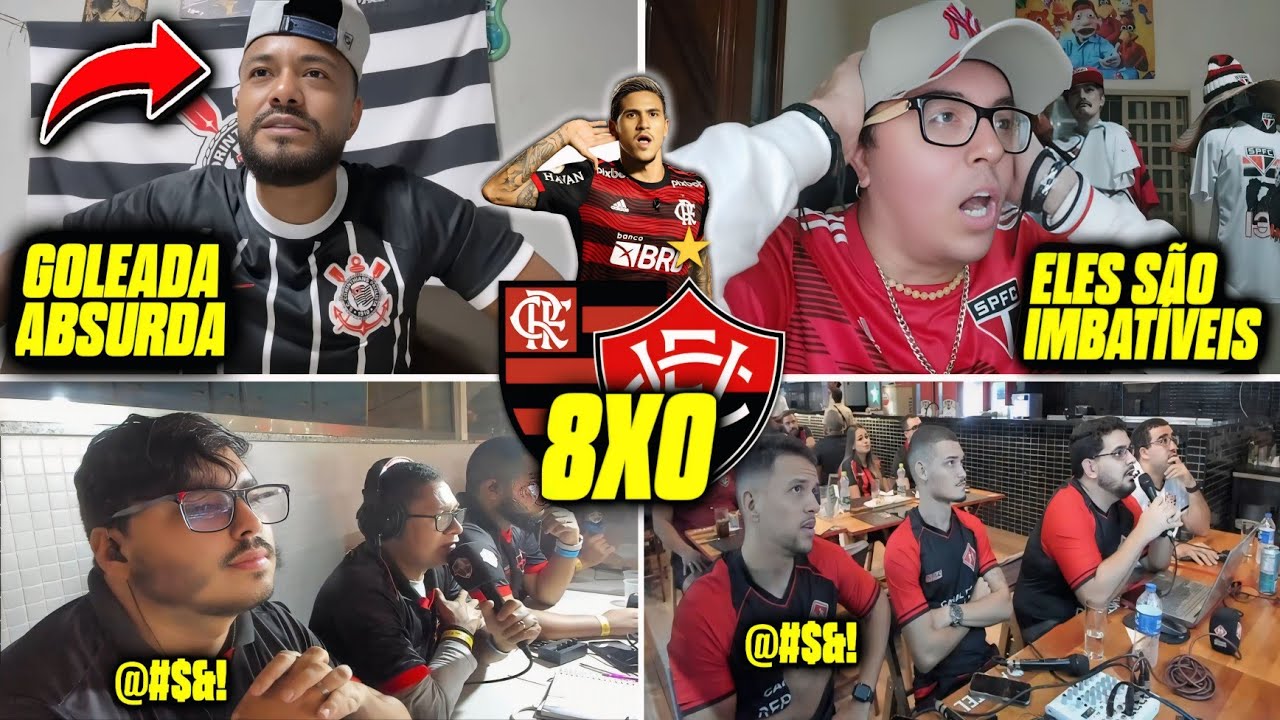 REAÇÕES dos RIVAIS APÓS GOLEADA DO MENGÃO! FLAMENGO 8 x 0 VITÓRIA, VAMOS RIR!?