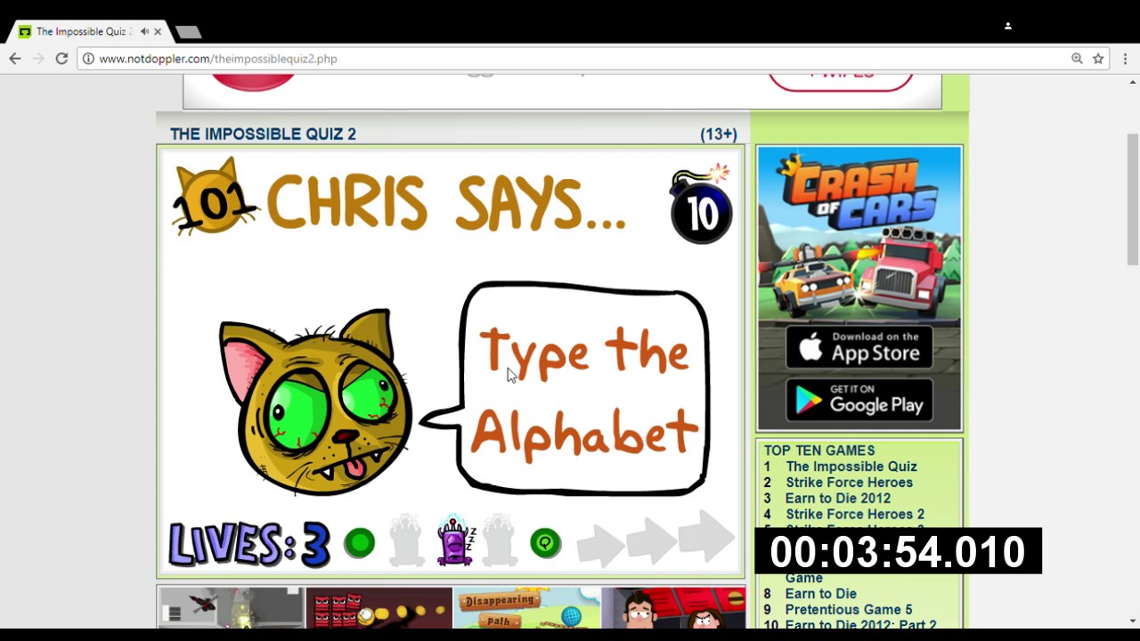 The Impossible Quiz 2 Any% Speedrun 7:14.686