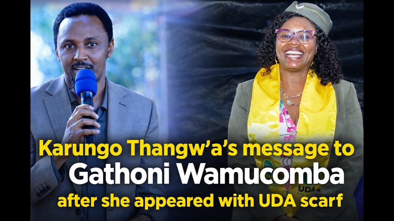 Karungo Thangw'as message to Gathoni Wamucomba after she appeared with UDA scarf