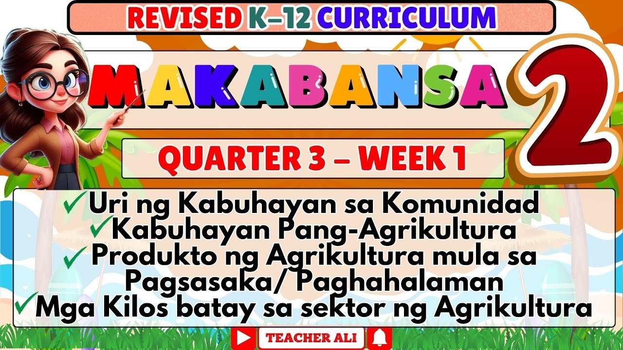 MAKABANSA 2 QUARTER 3 WEEK 1REVISED K-12- URI NG KABUHAYAN SA KOMUNIDAD #grade2 