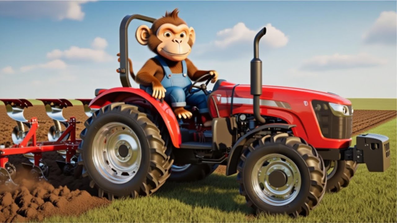 Chu Chu the Monkey Drives a Sunflower Truck – Funny Cartoon Adventure
