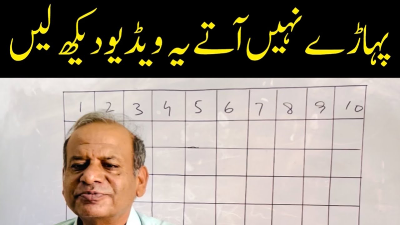 How to learn tables