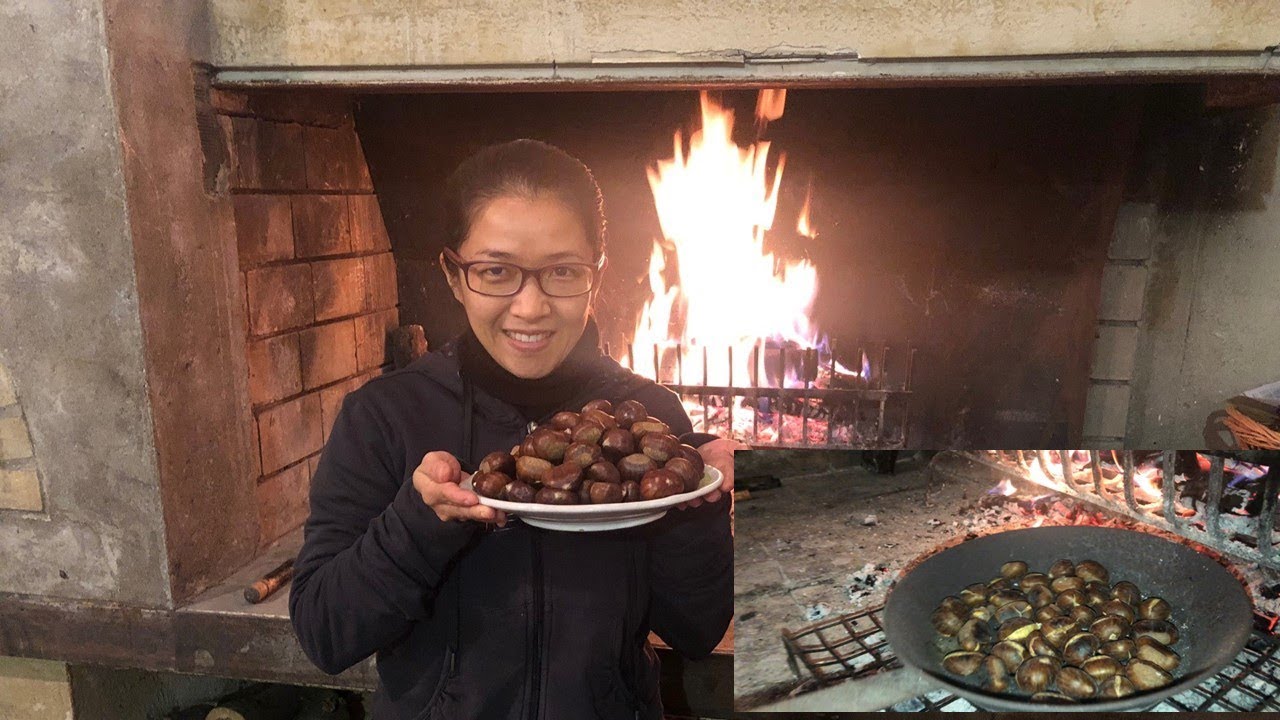 คั่วเกาลัดแบบบ้าน บ้านค่ะ How to Roast Chestnuts