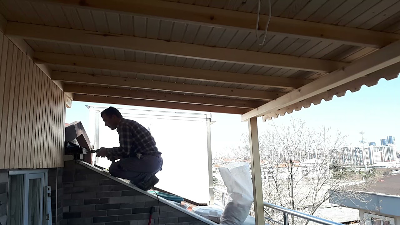 teras kapatma ters tavan lanbiri uygulaması