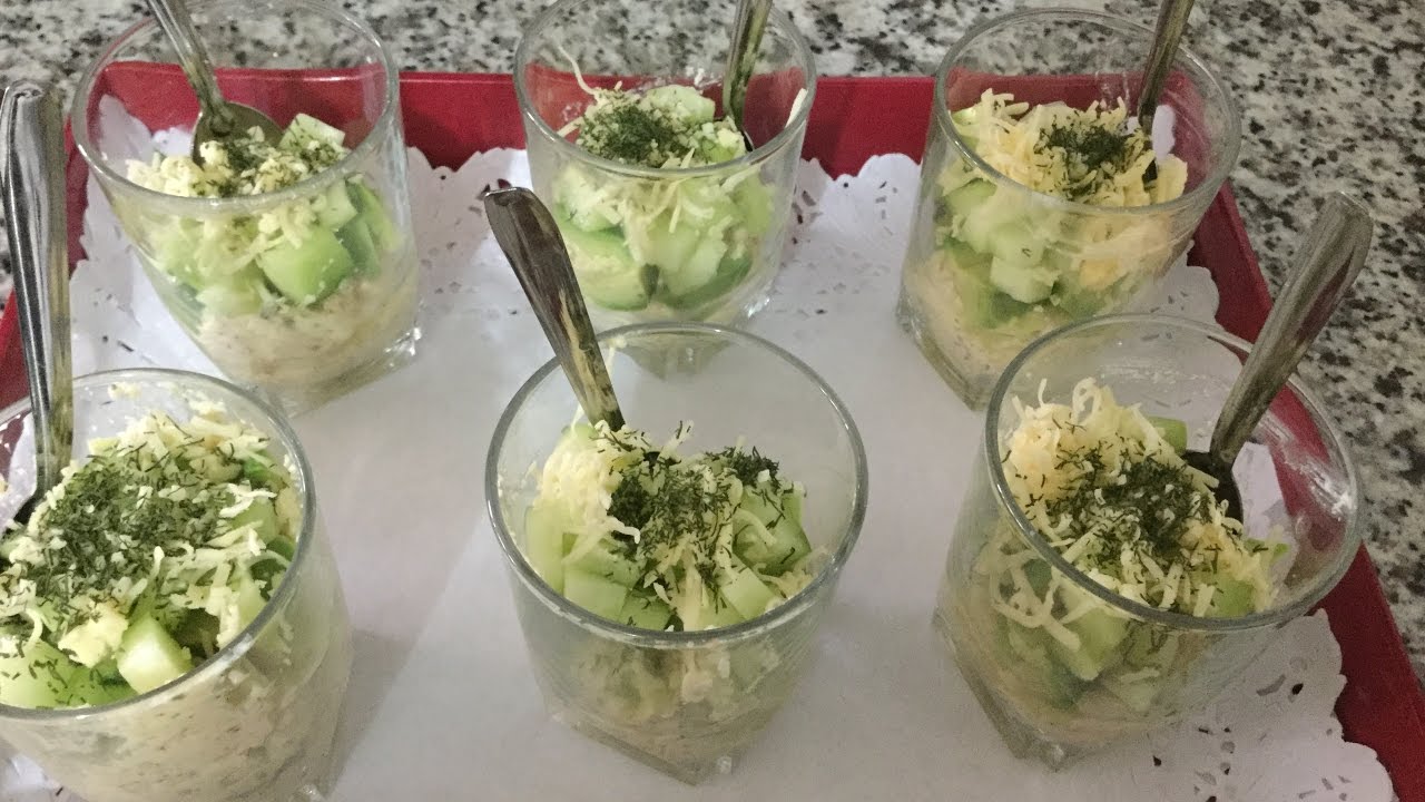 Petites verrines salées كؤوس السلطات الفردية ممتازة وغير مكلفة