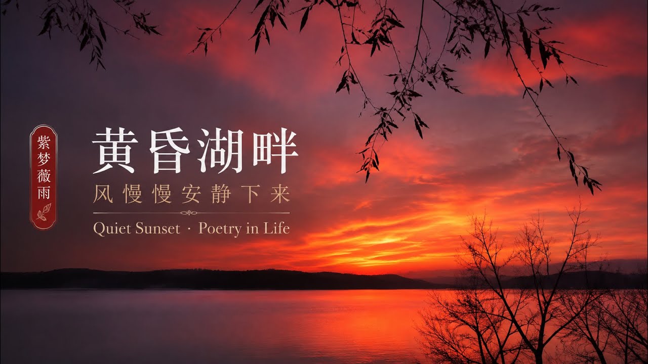 Sunset Lake Meditation Music | Peaceful Zen Flute & Water Sounds for Deep Relaxation | 静心 · 禅意