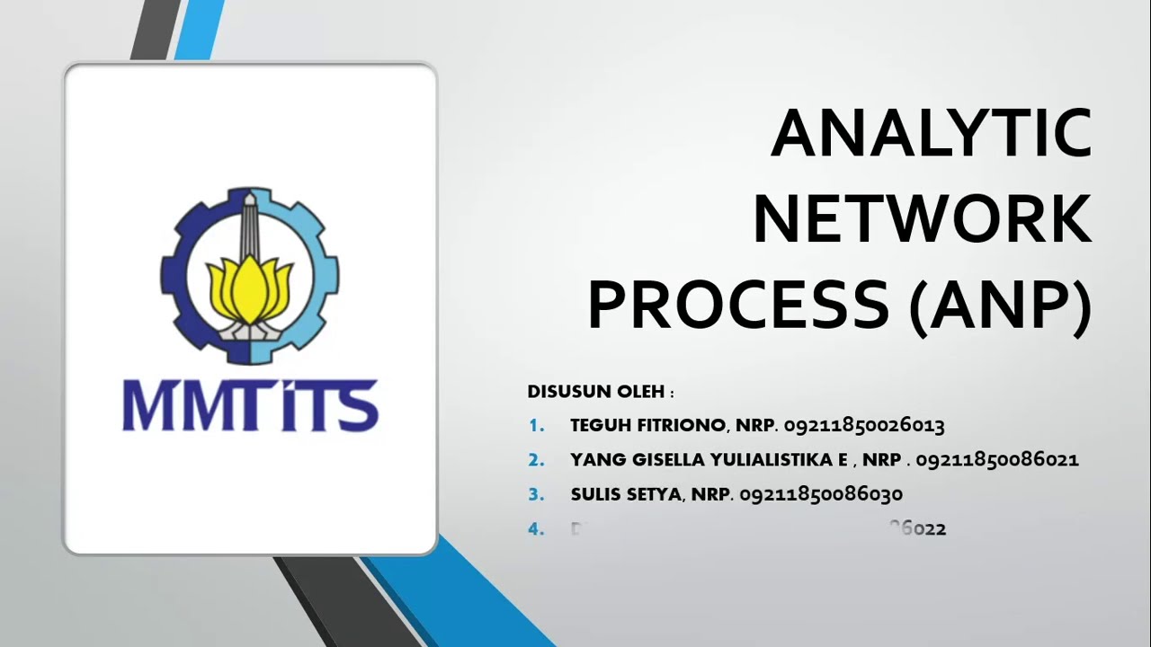 ANALYTIC NETWORK PROCESS ANP MMT - ITS