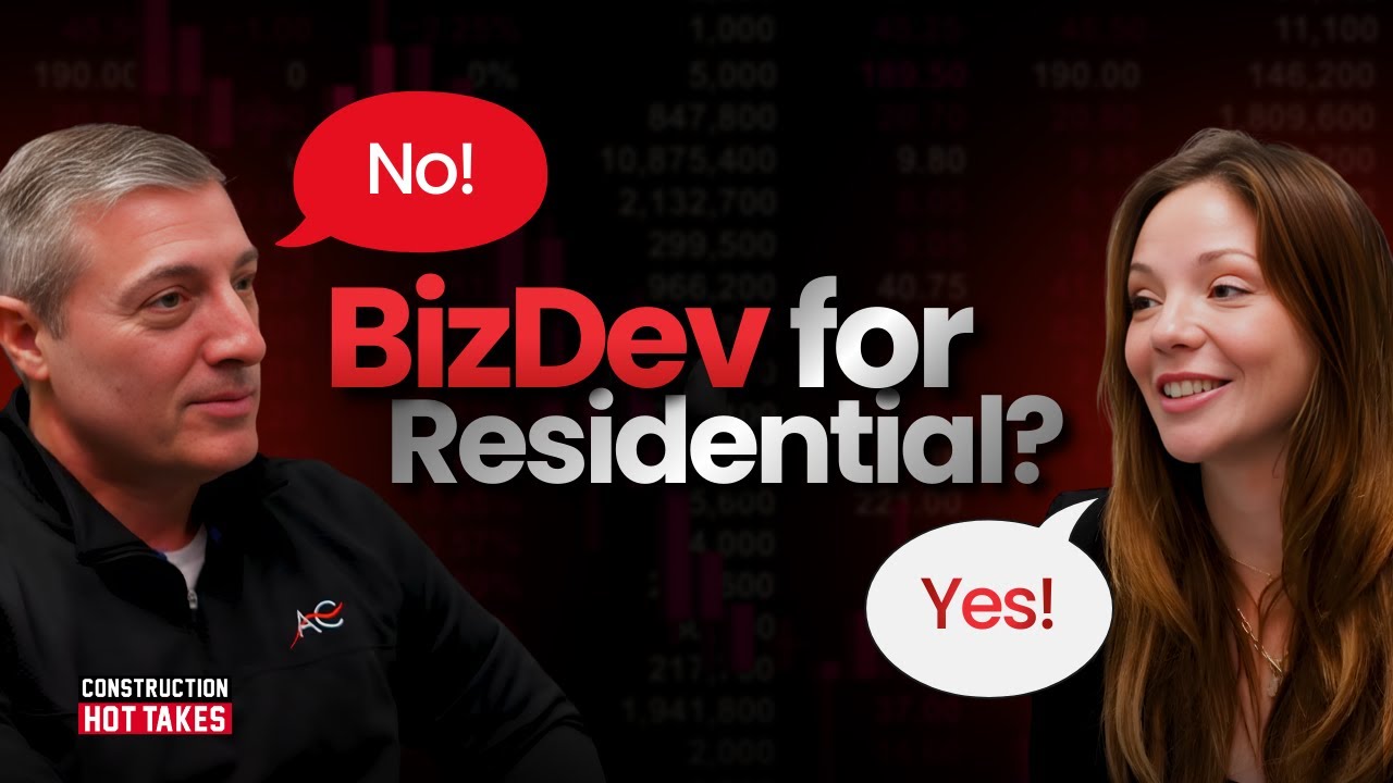Sales vs. Marketing vs. Business Development in Residential Construction
