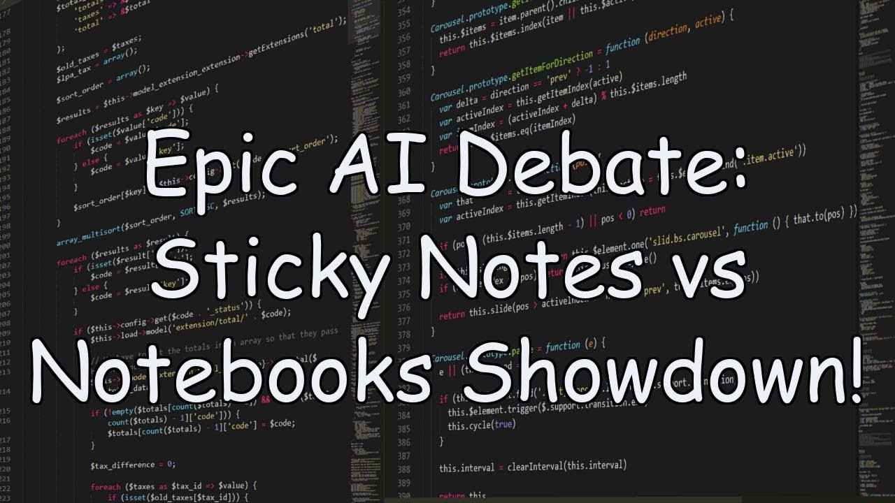 Sticky Notes vs Notebooks: The Epic AI Debate You Didn’t Know You Needed!
