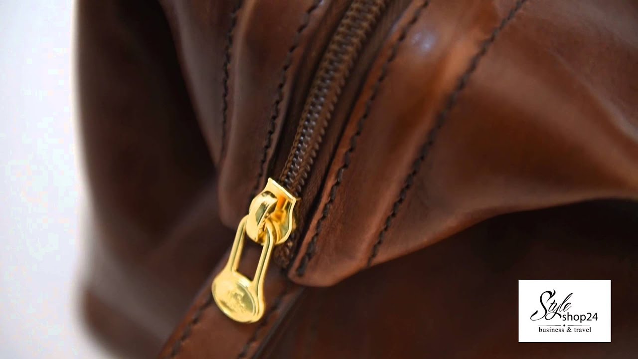The Bridge Story Viaggio Toiletry Bag Leather Brown