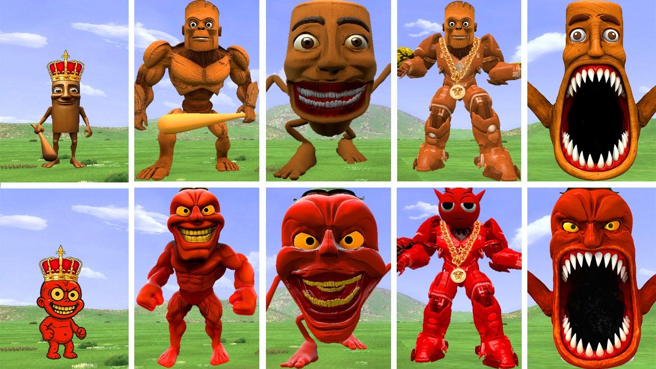 NEW EVOLUTIONARY FORMS OF KING TUNGTUNG SAHUR VS KING PEPPER DINDUN IN GARRY'S MOD!