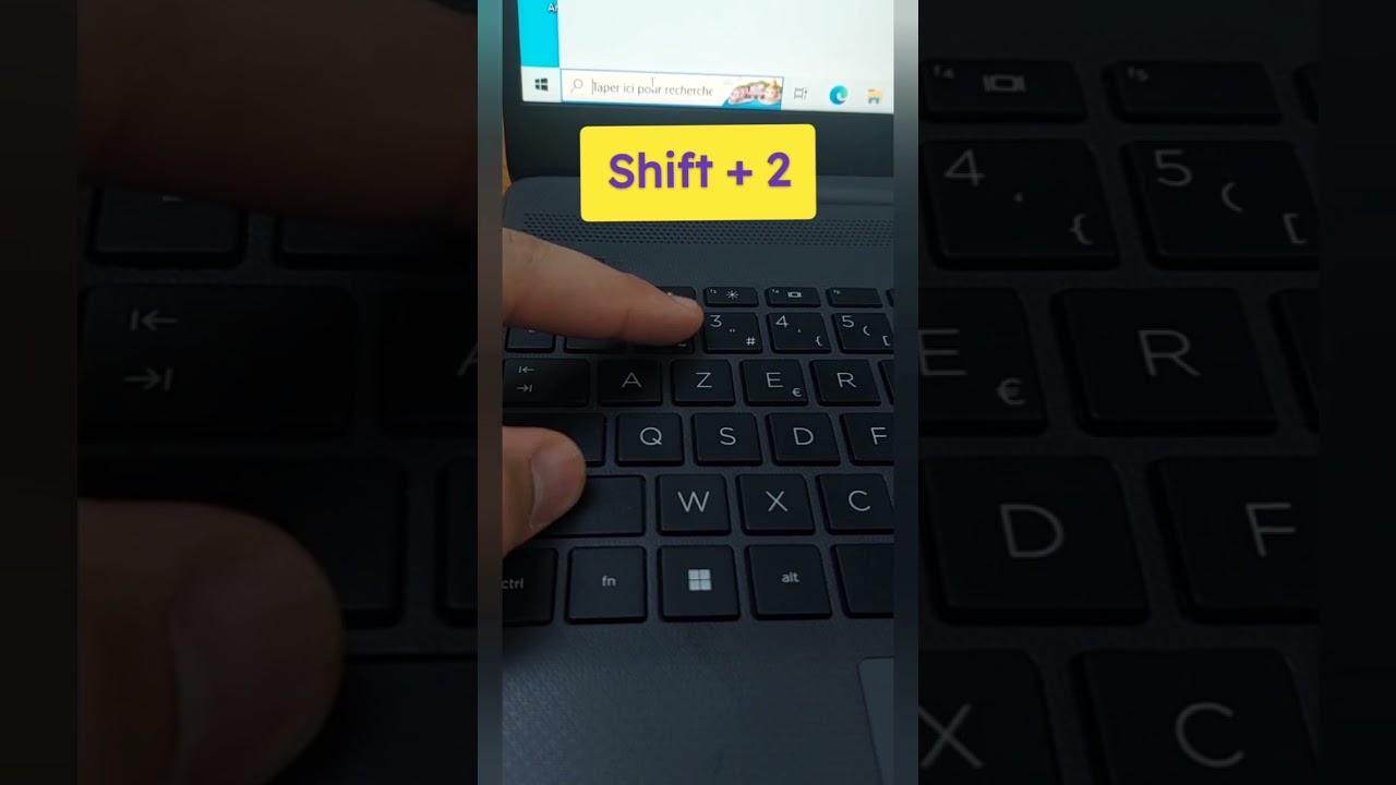 How to Type the  @ At symbol @@@ First shortcut #laptop #computer #keyboard #typing #laptop