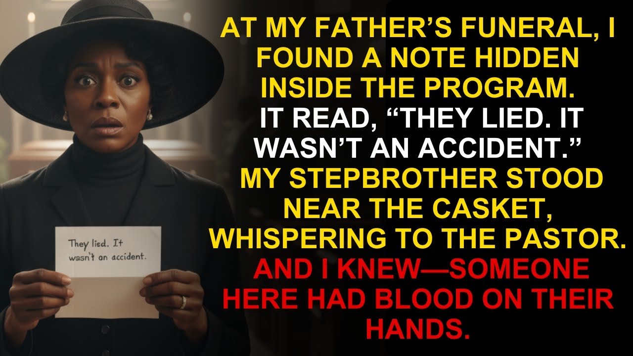 At my father’s funeral, I received a note ‘They lied. It wasn’t an accident.’