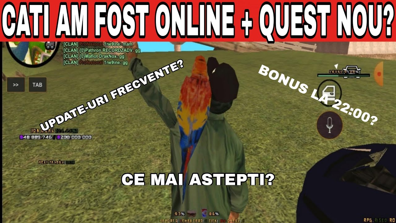 CÂȚI AM FOST ONLINE ASEARĂ + QUEST NOU ? RPG.RISED.RO