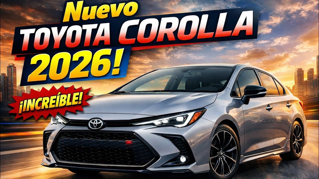 😎 Toyota corolla 2026, ¡Asi luce el Nuevo Modelo 👉 